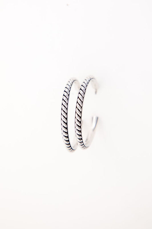 The Burnished Twist Hoops
