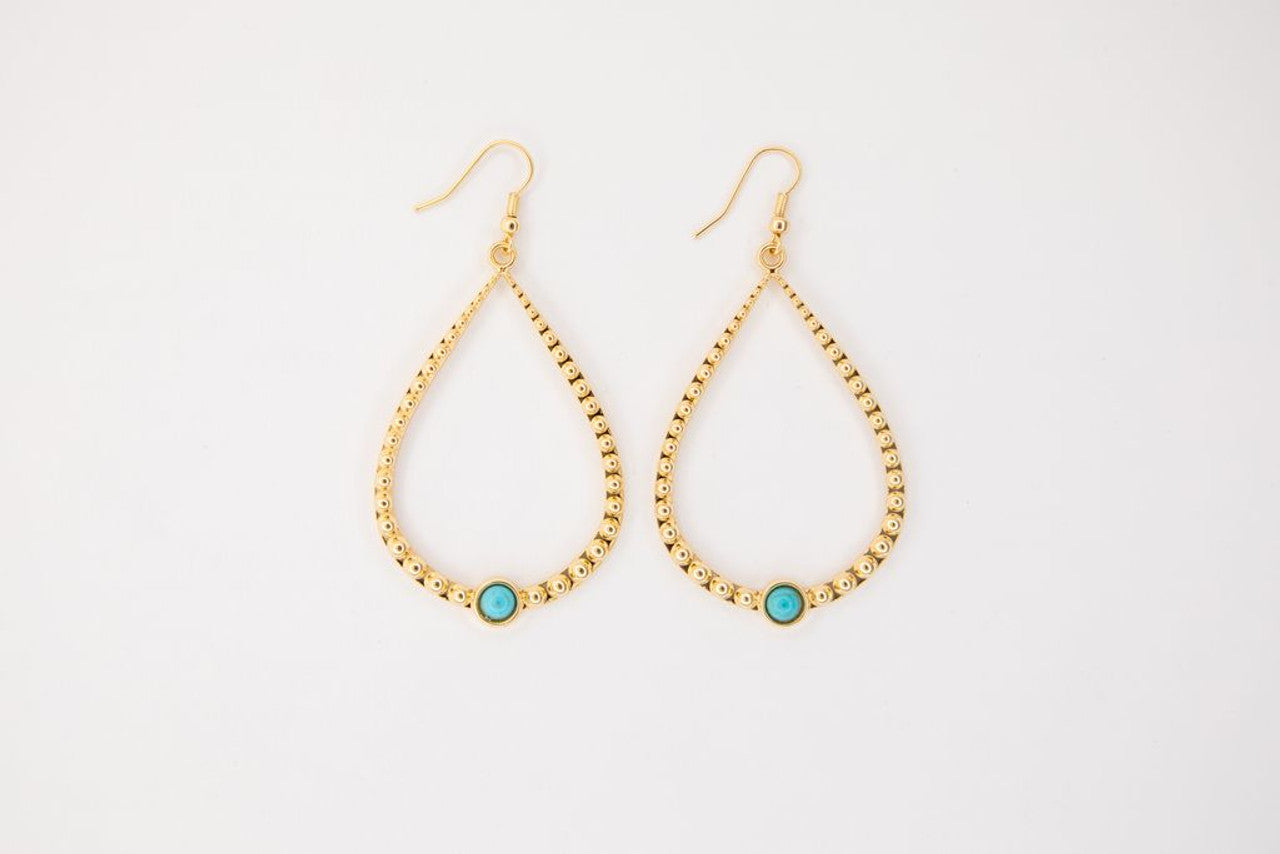 The Turquoise Hammered Teardrops