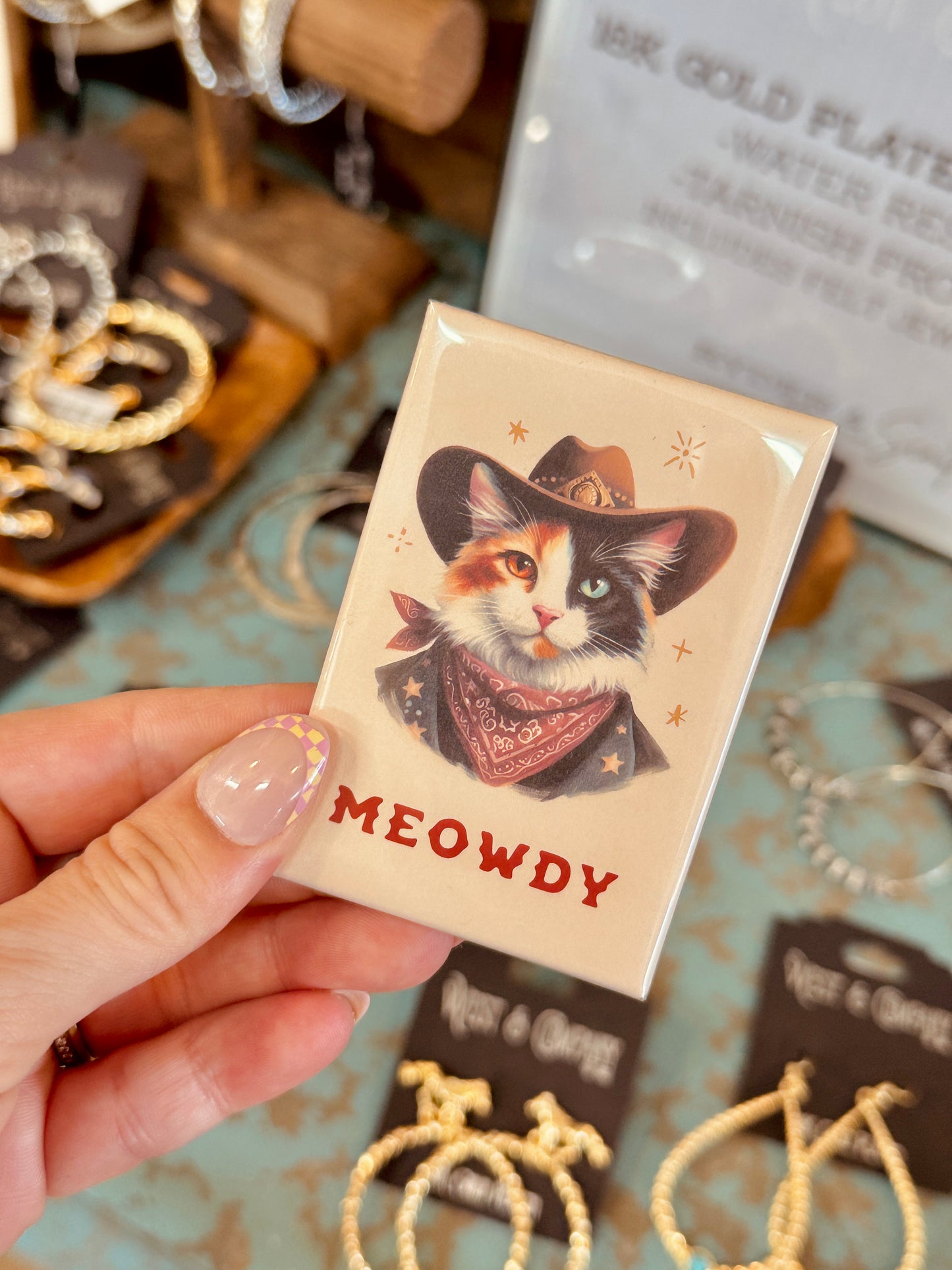 Meowdy Cowboy Cat Magnet
