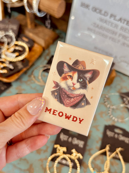 Meowdy Cowboy Cat Magnet