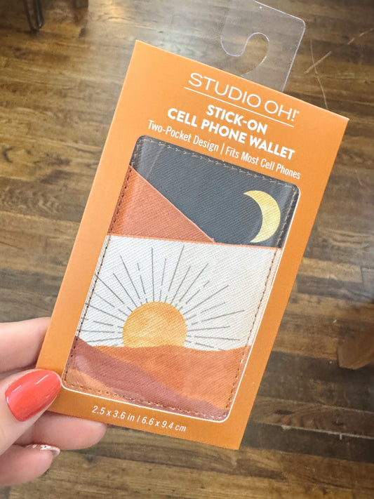 Sunrise Moon Stick-On Cell Phone Wallet