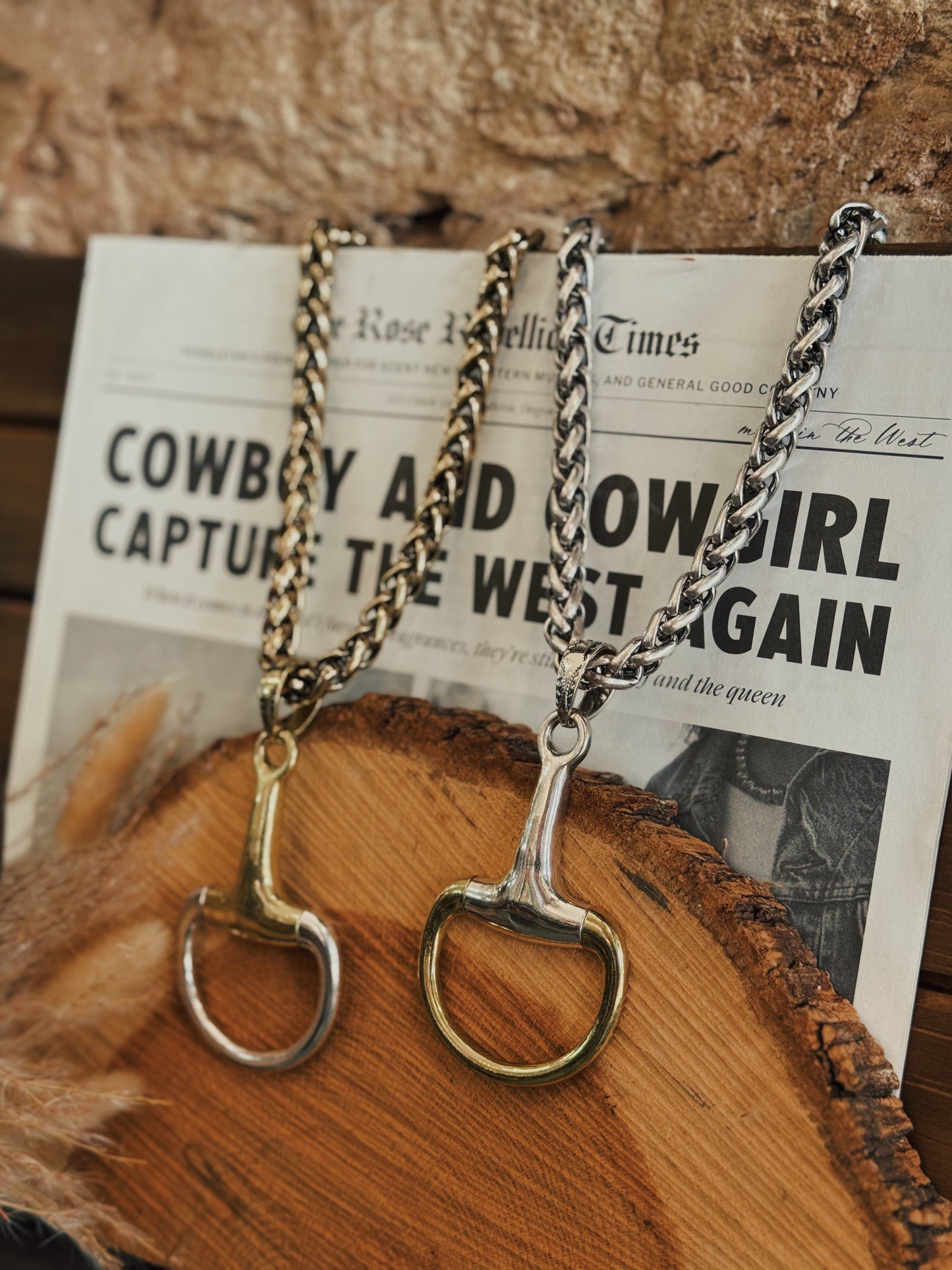 The Two-Tone Snaffle Necklace