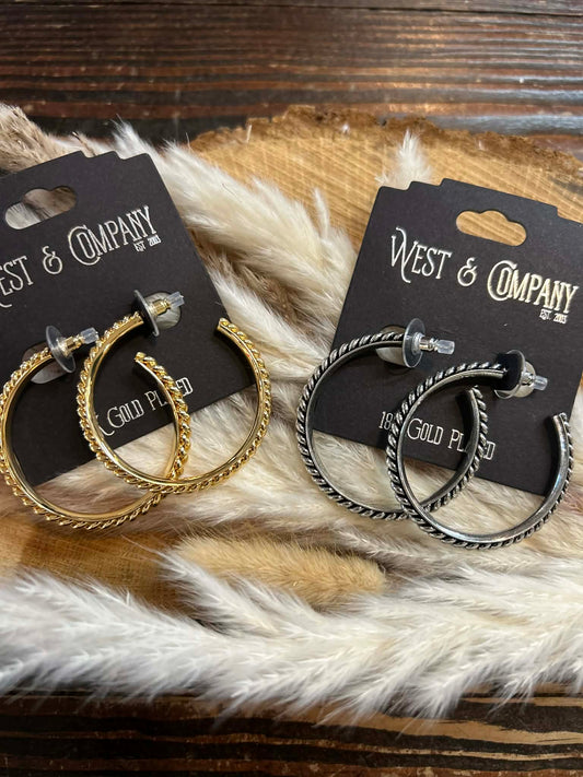 The Burnished Twist Hoops