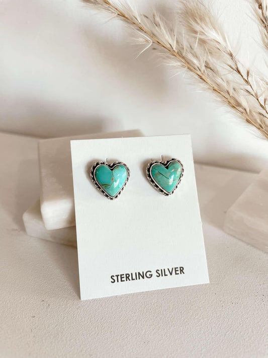 Turquoise Heartbeat Earrings #108