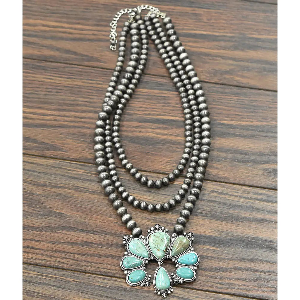 Canyon Queen Squash Blossom Necklace