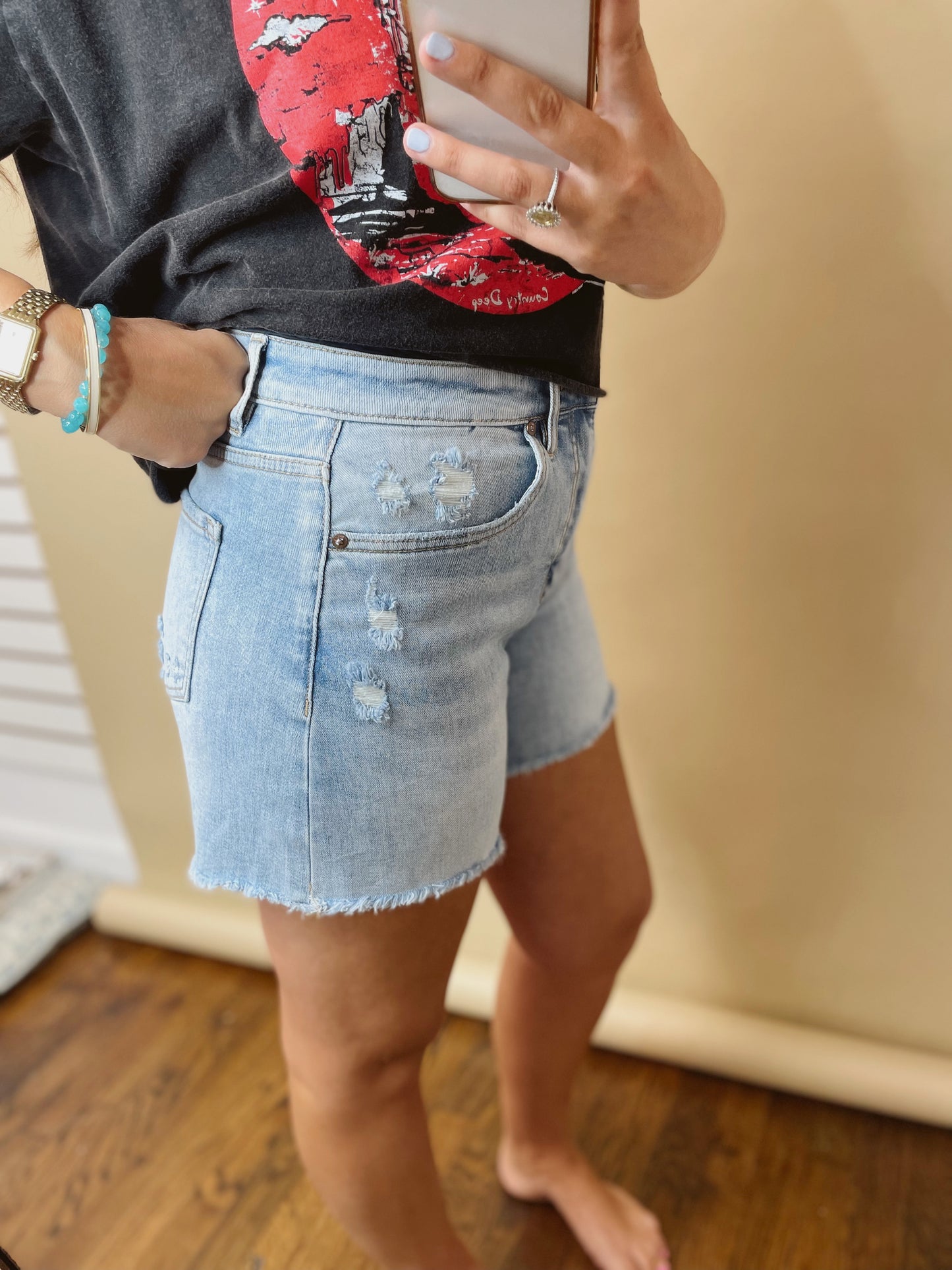 The Cropped Crush Denim Shorts