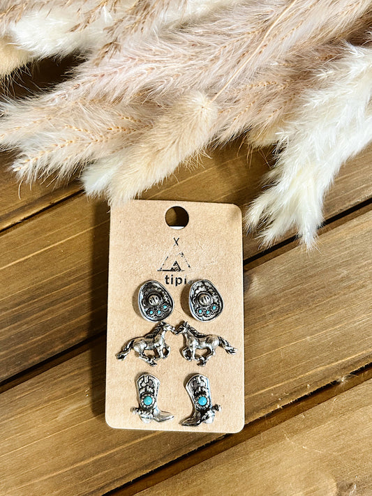 Headed West Earring Set