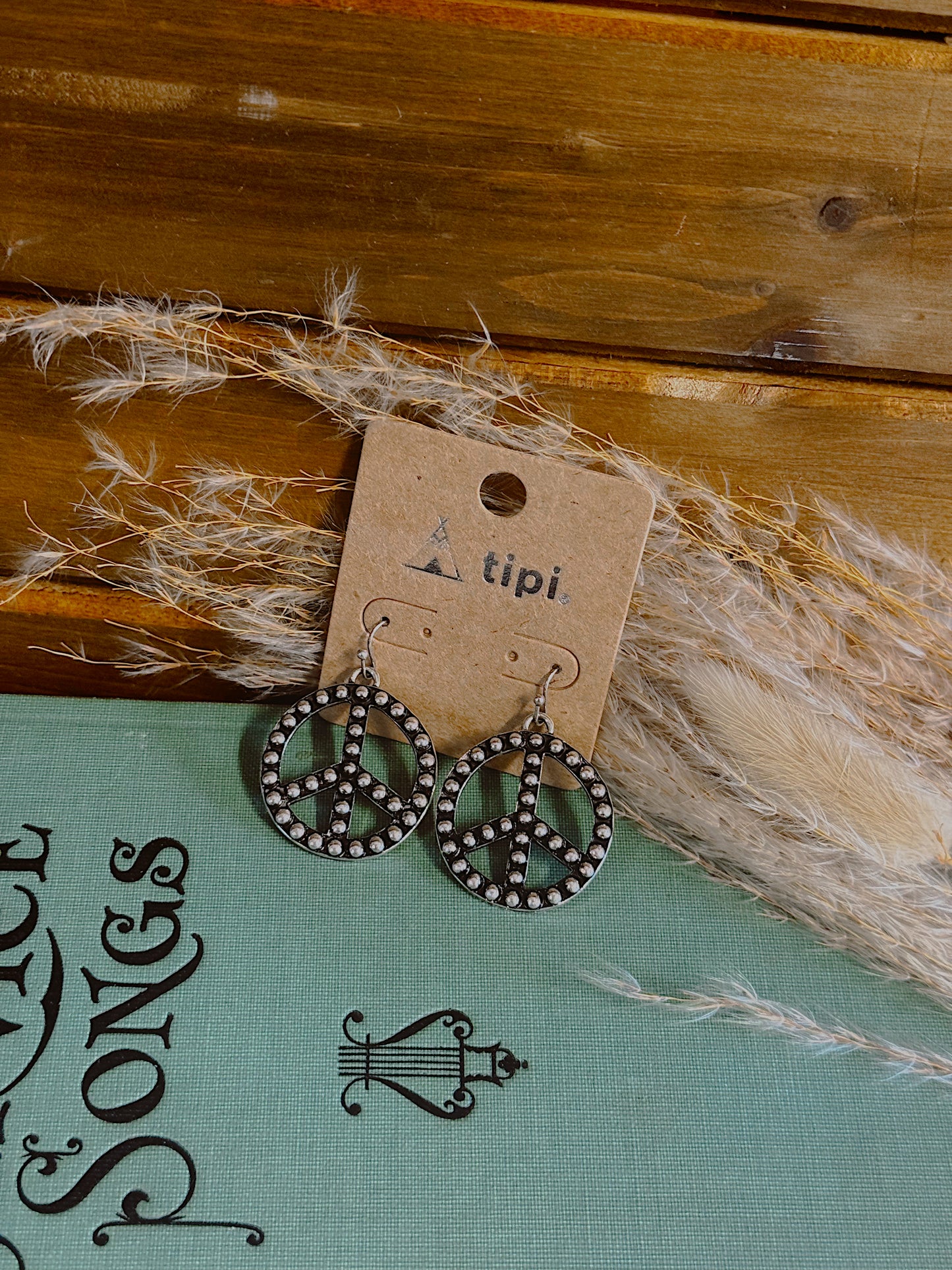 The Peace Studded Earrings