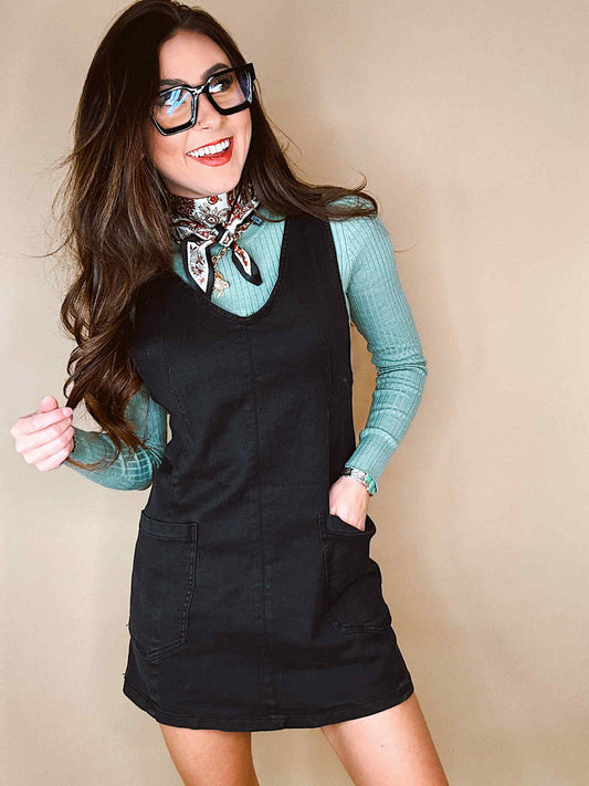 The Charlie Denim Overall Dress