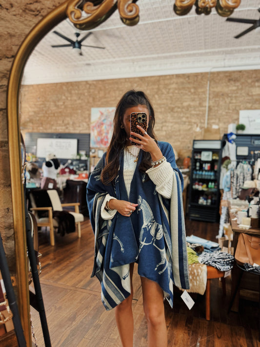 Equestrian Horse Wrap Shawl