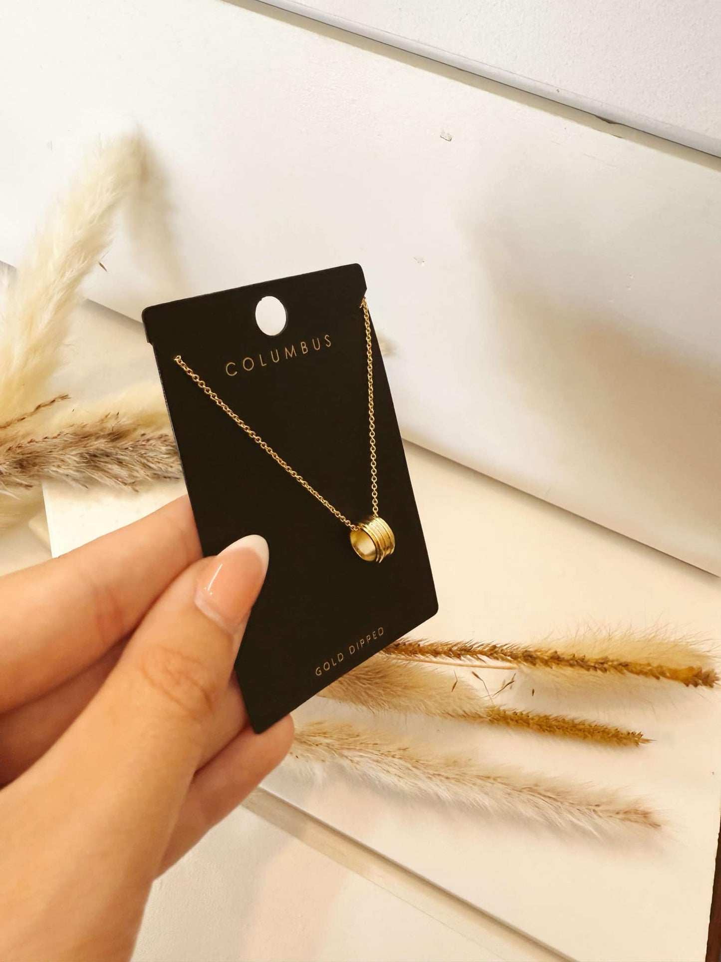 Golden Circle Pendant Necklace