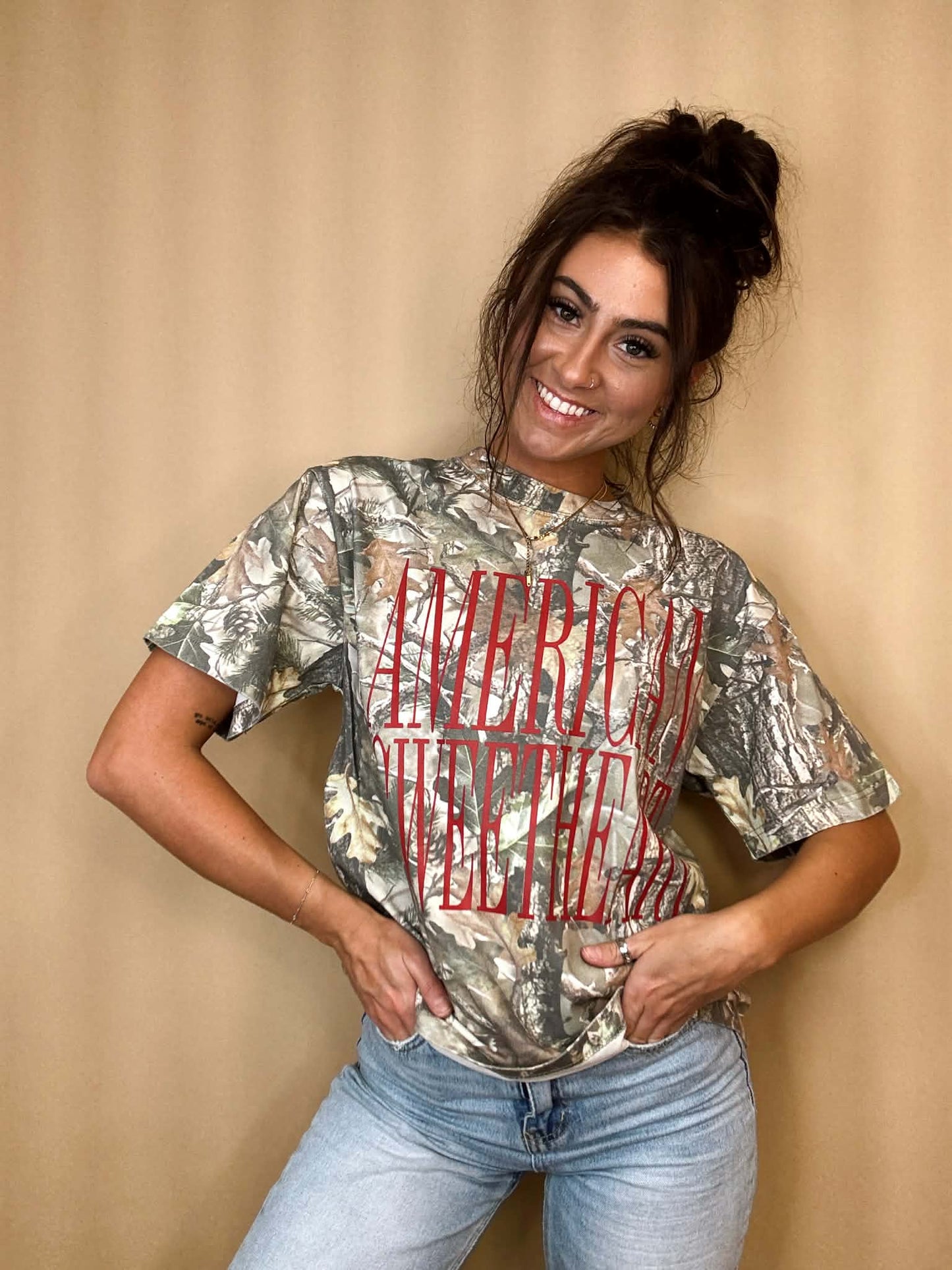 American Sweetheart Camo Graphic Tee