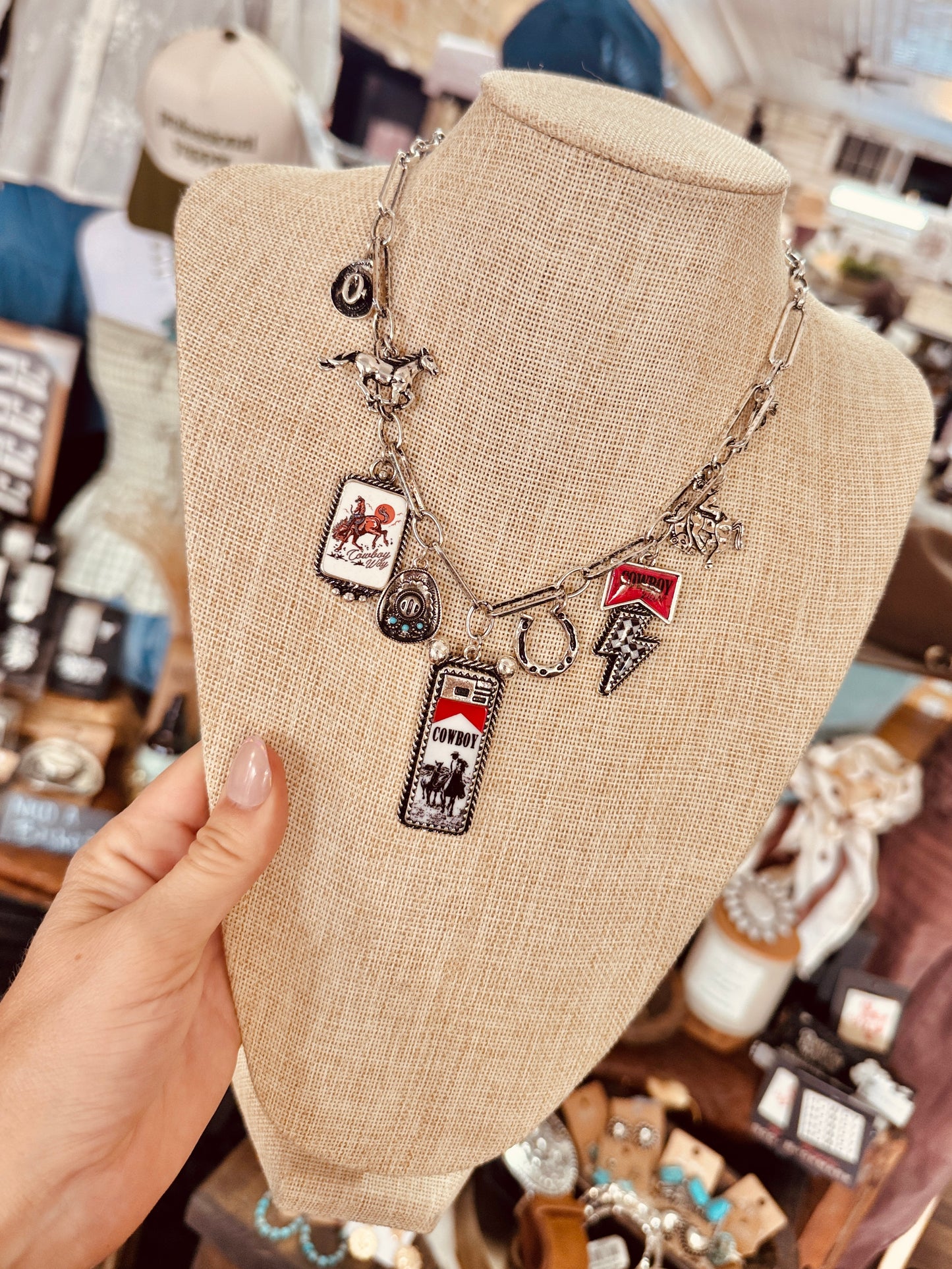 Western Cowboy Charm Necklace