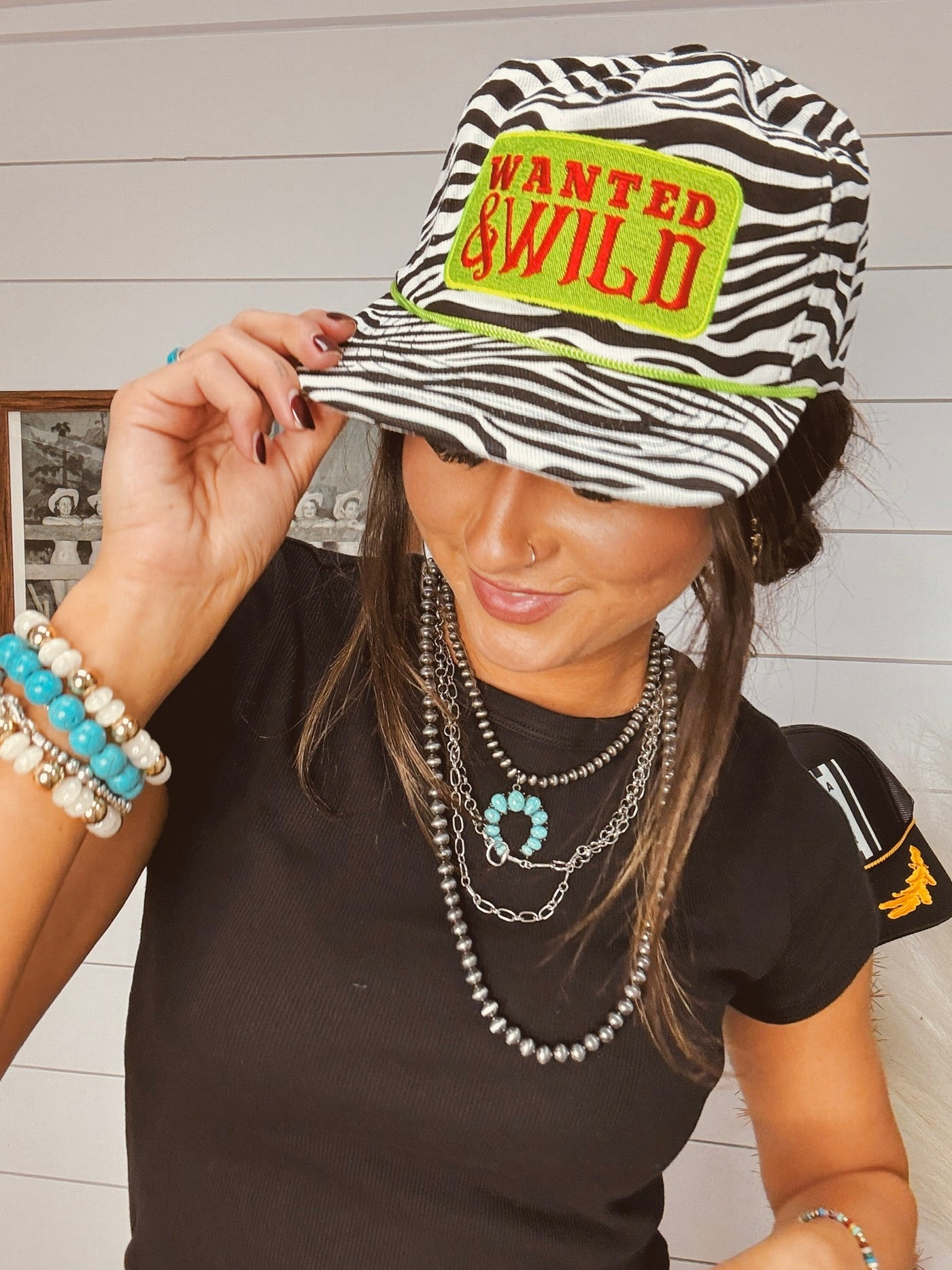 Wanted & Wild Zebra Trucker Hat
