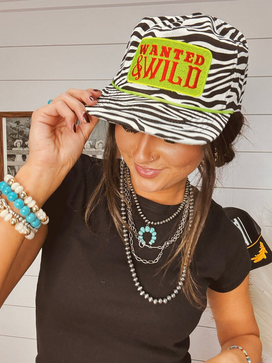 Wanted & Wild Zebra Trucker Hat
