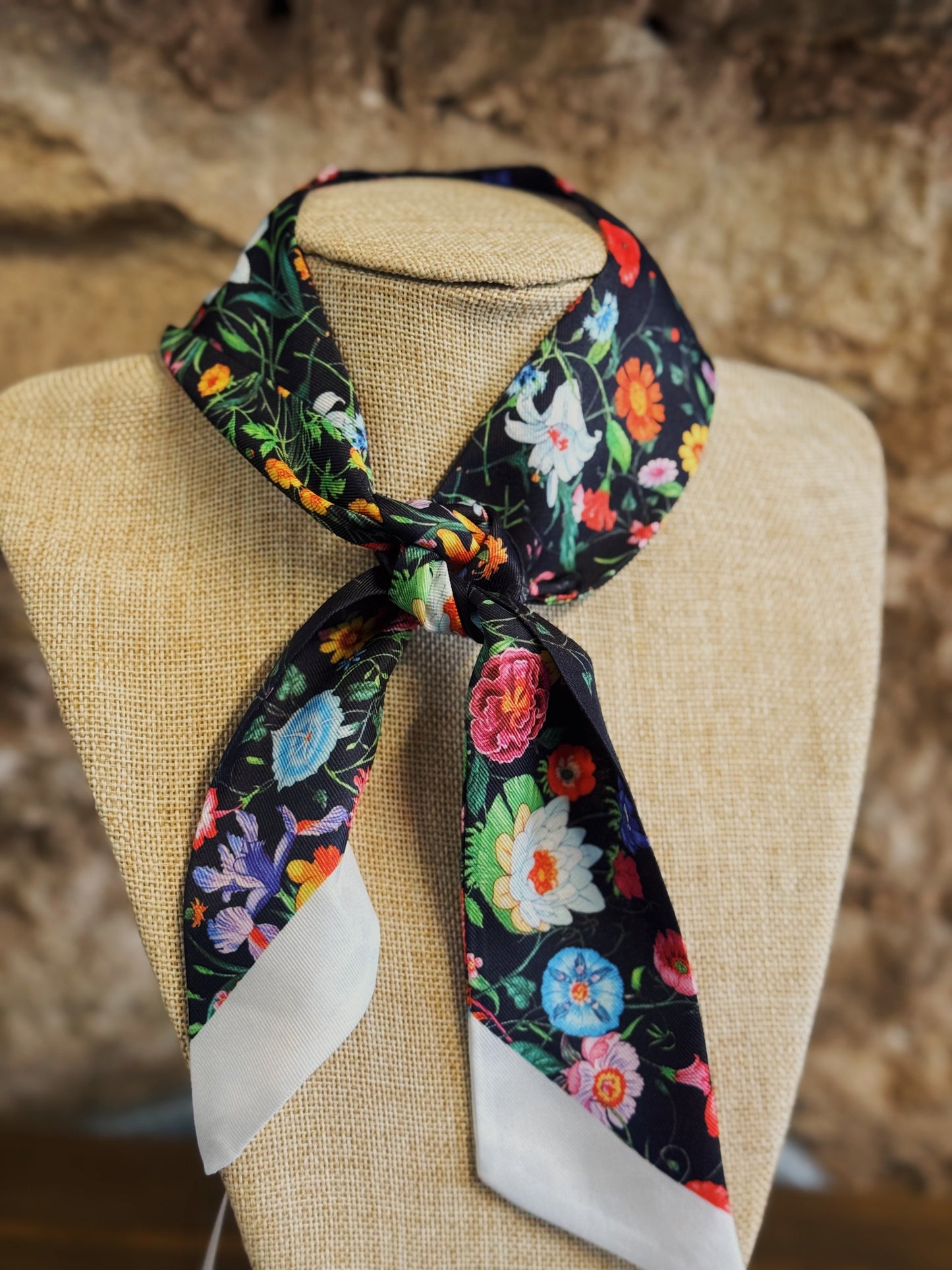 Soft Silky Floral Flowers Scarf