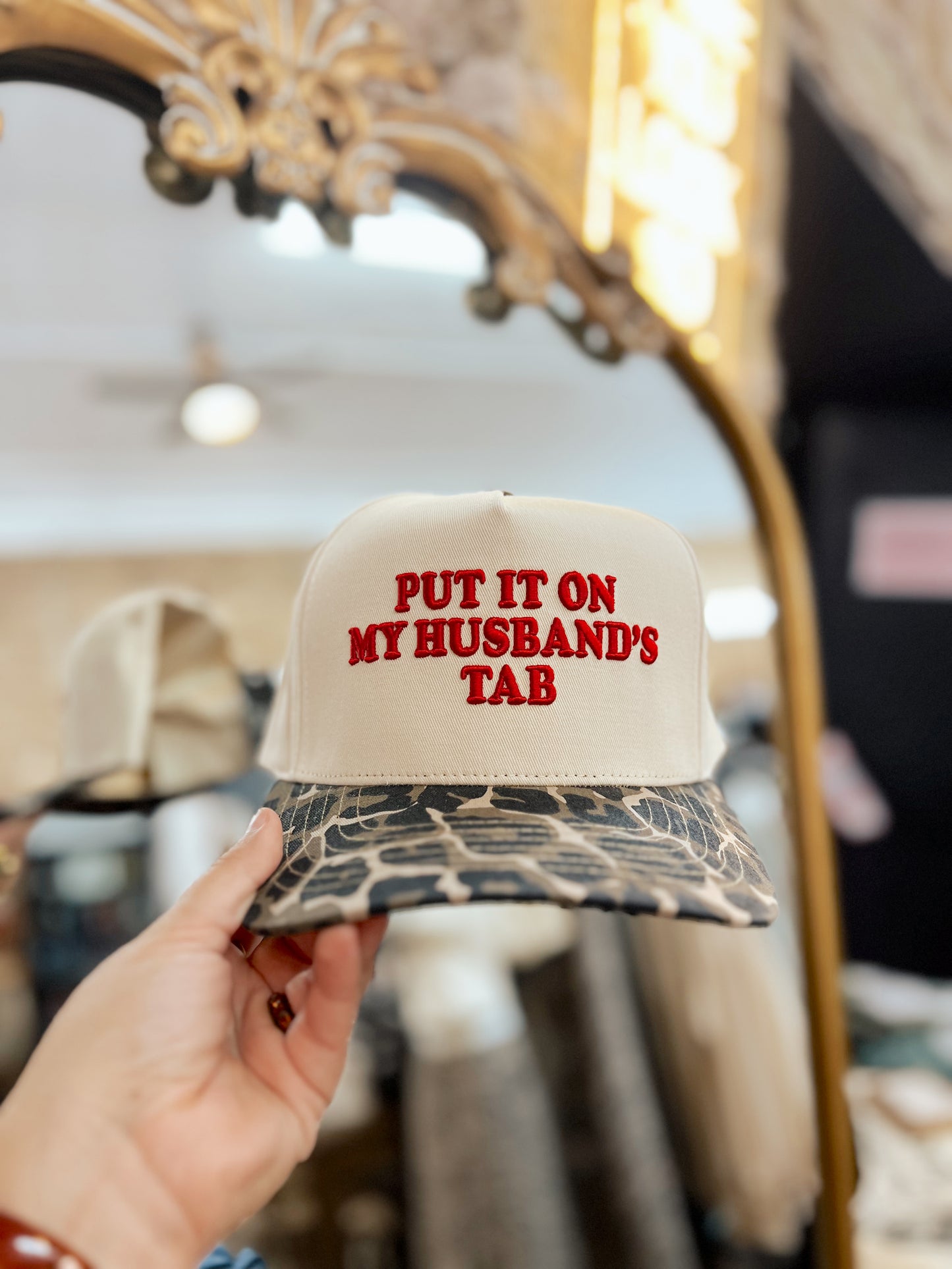 Husband's Tab Leopard Hat
