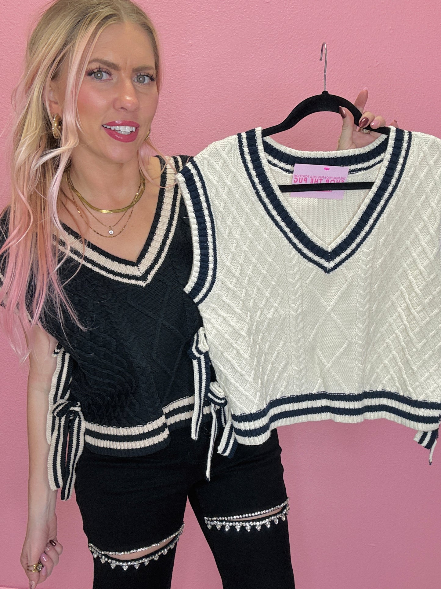 The Bow Down Cutie Knit Vest