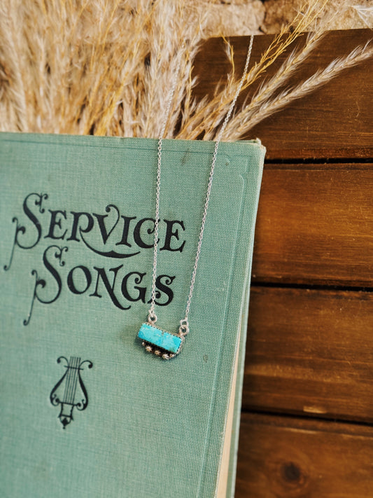 The Peso Turquoise Bar Necklace
