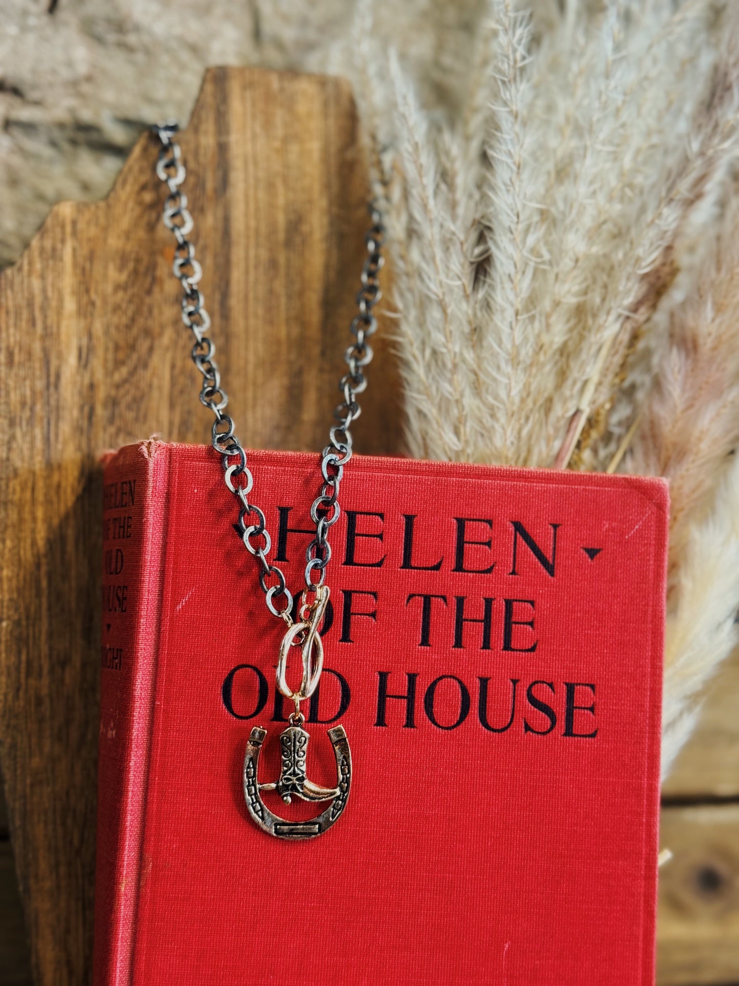 Lucky Horseshoe Toggle Necklace