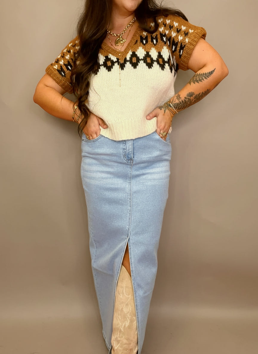 The Hattie Front Slit Maxi Skirt