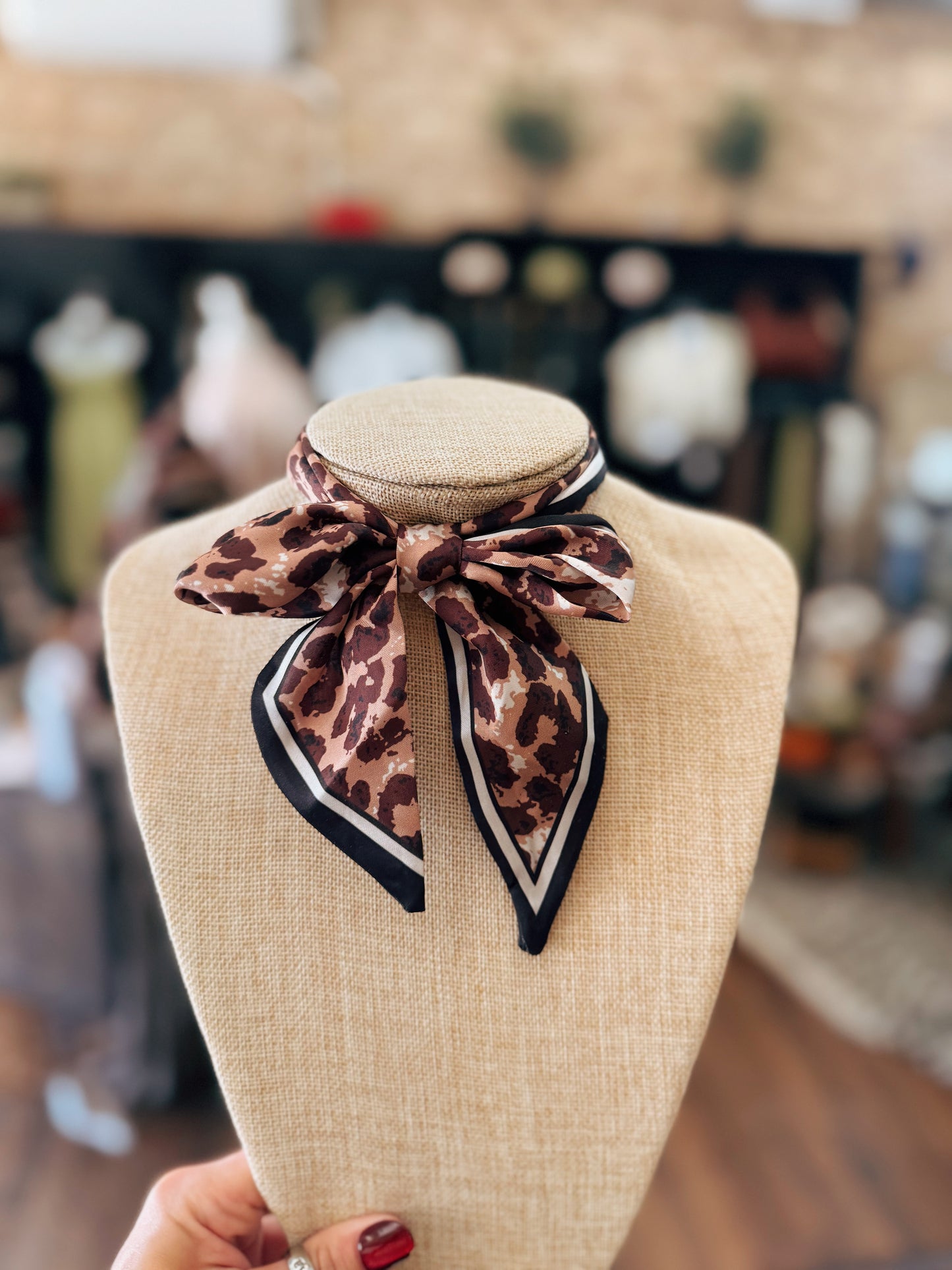 Leopard Love Satin Scarf