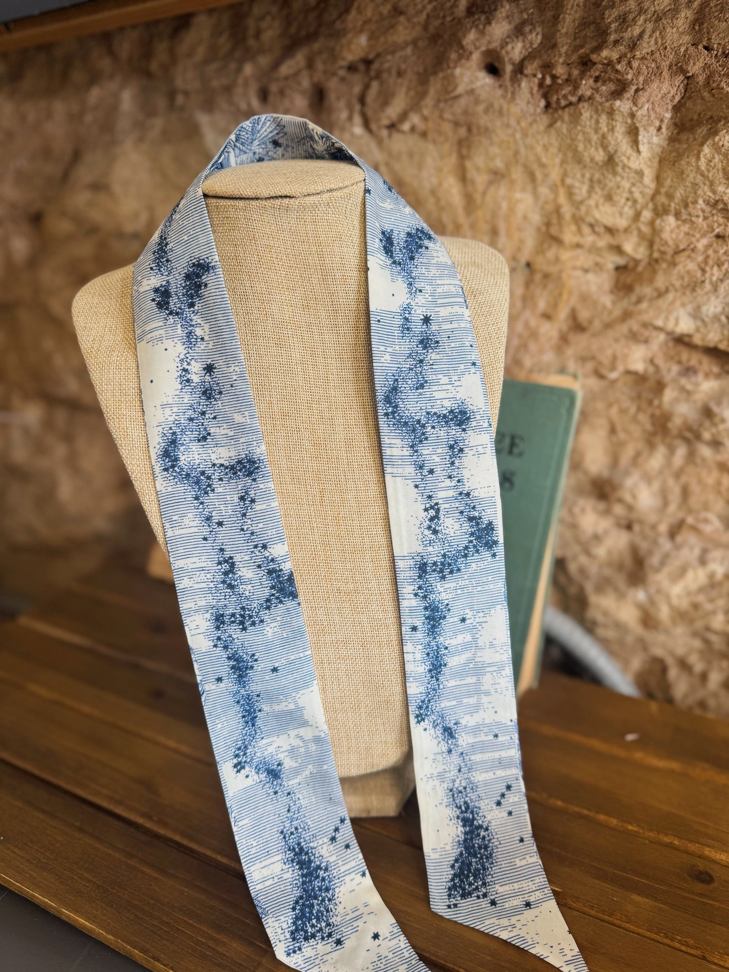 Soft Silky China Blue Scarf