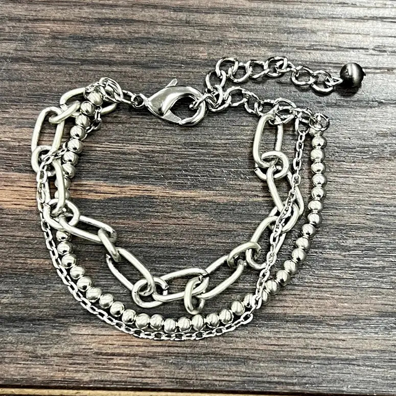Silver Strands Bracelet