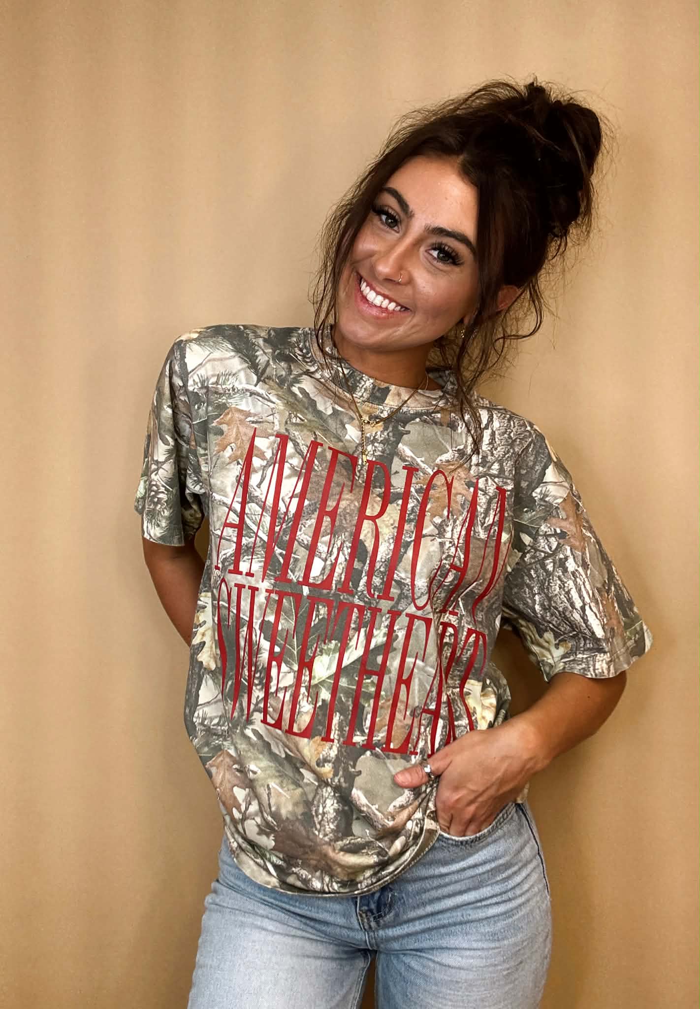 American Sweetheart Camo Graphic Tee