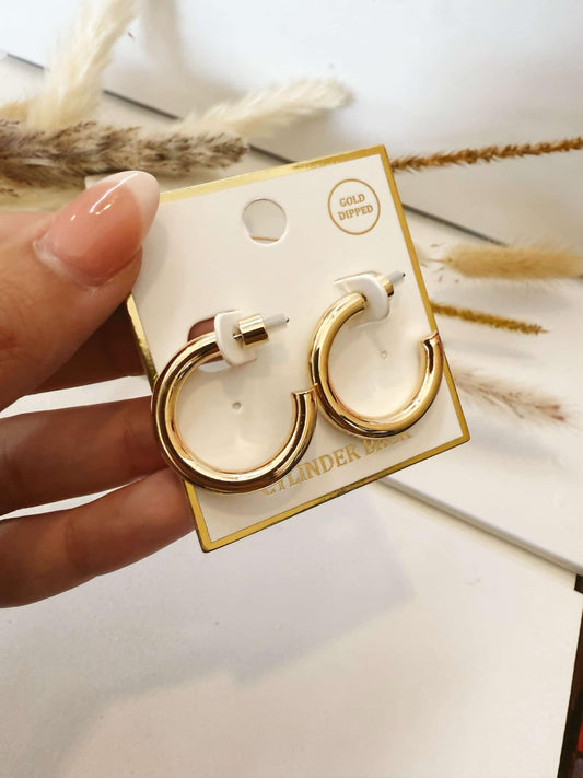 Golden Glow Hoop Earrings