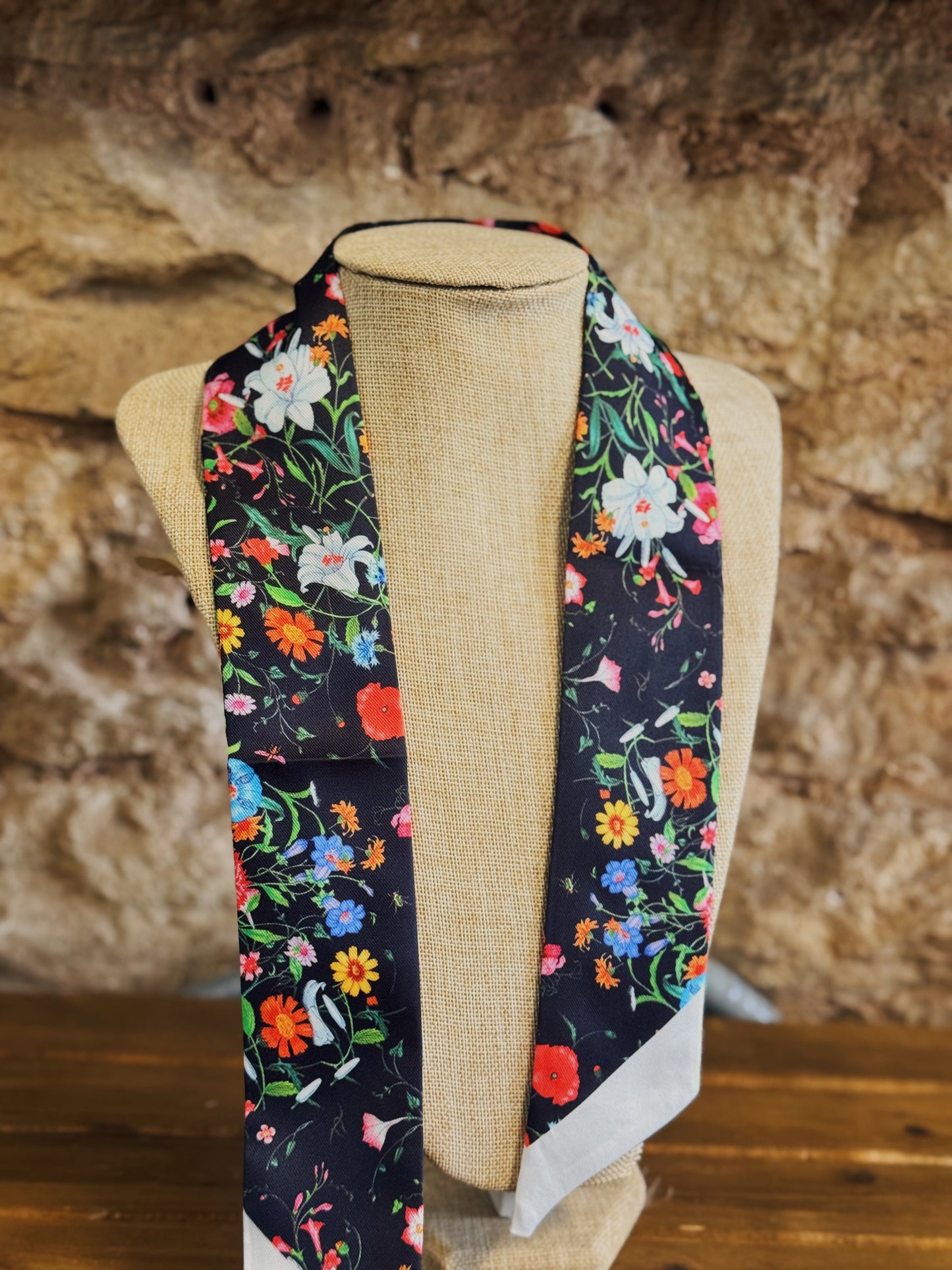 Soft Silky Floral Flowers Scarf