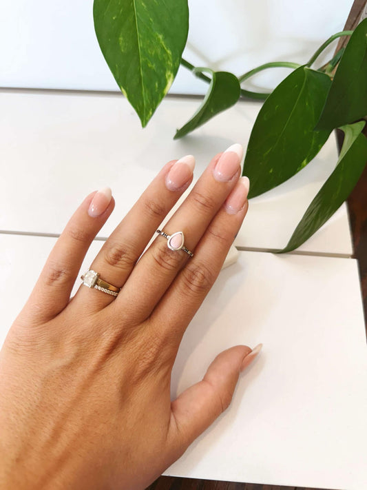 Authentic Blush Wave Sterling Silver Ring #330