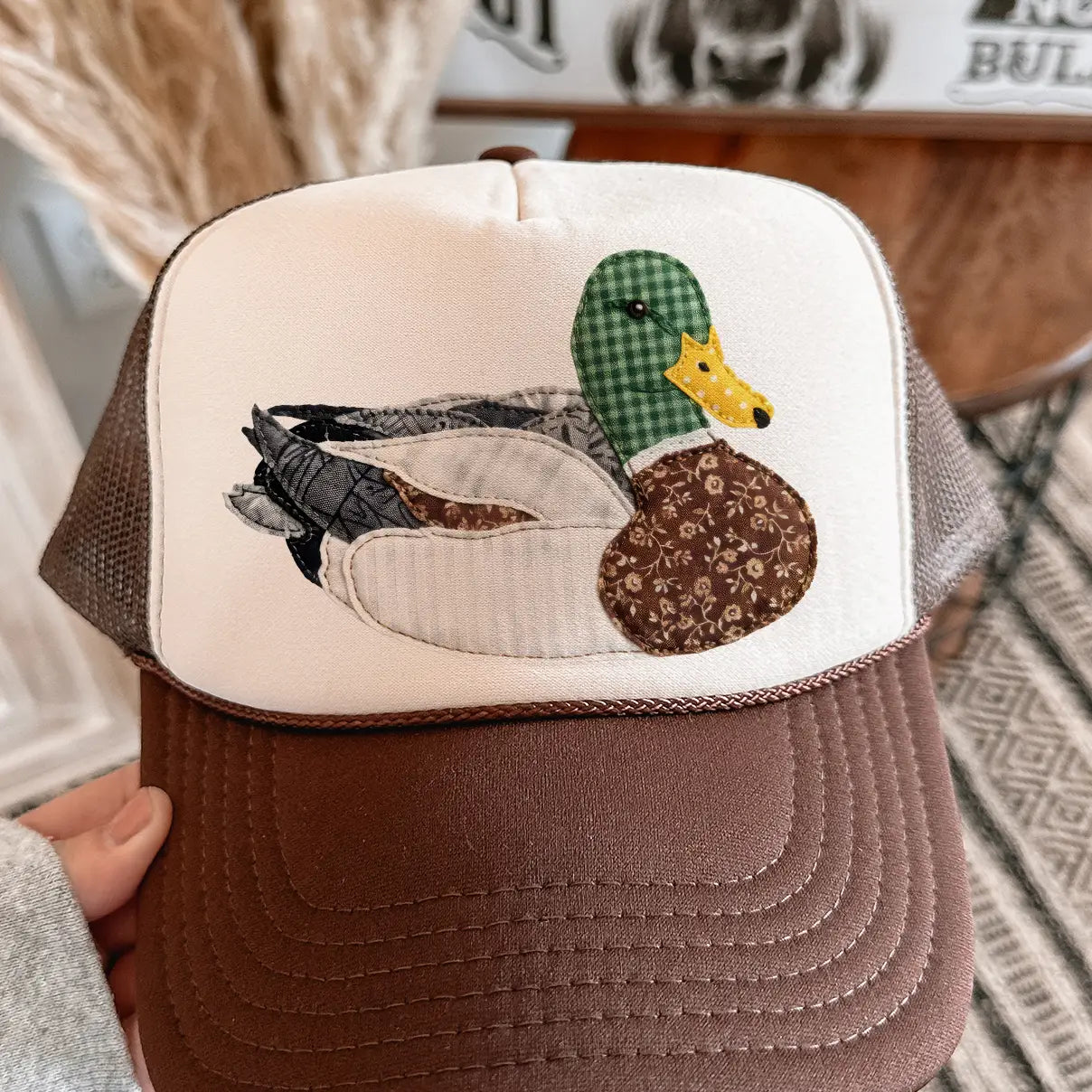 Granny's Faux Patchwork Mallard Trucker Hat