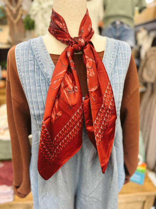 Scarlet Heritage Silk Bandana
