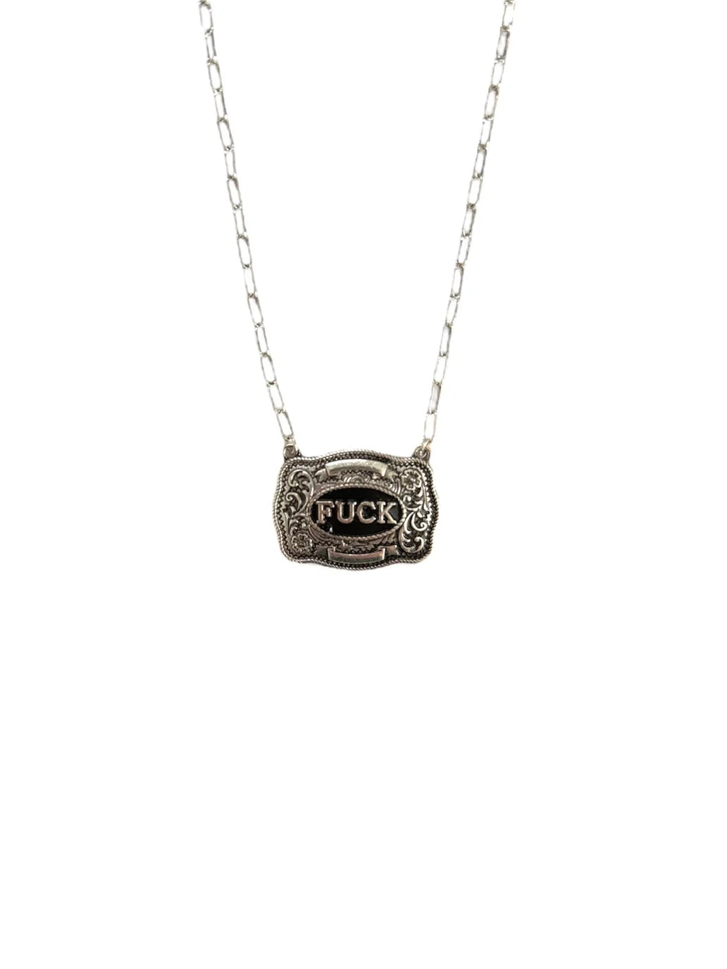 Fuck Belt Buckle Necklace