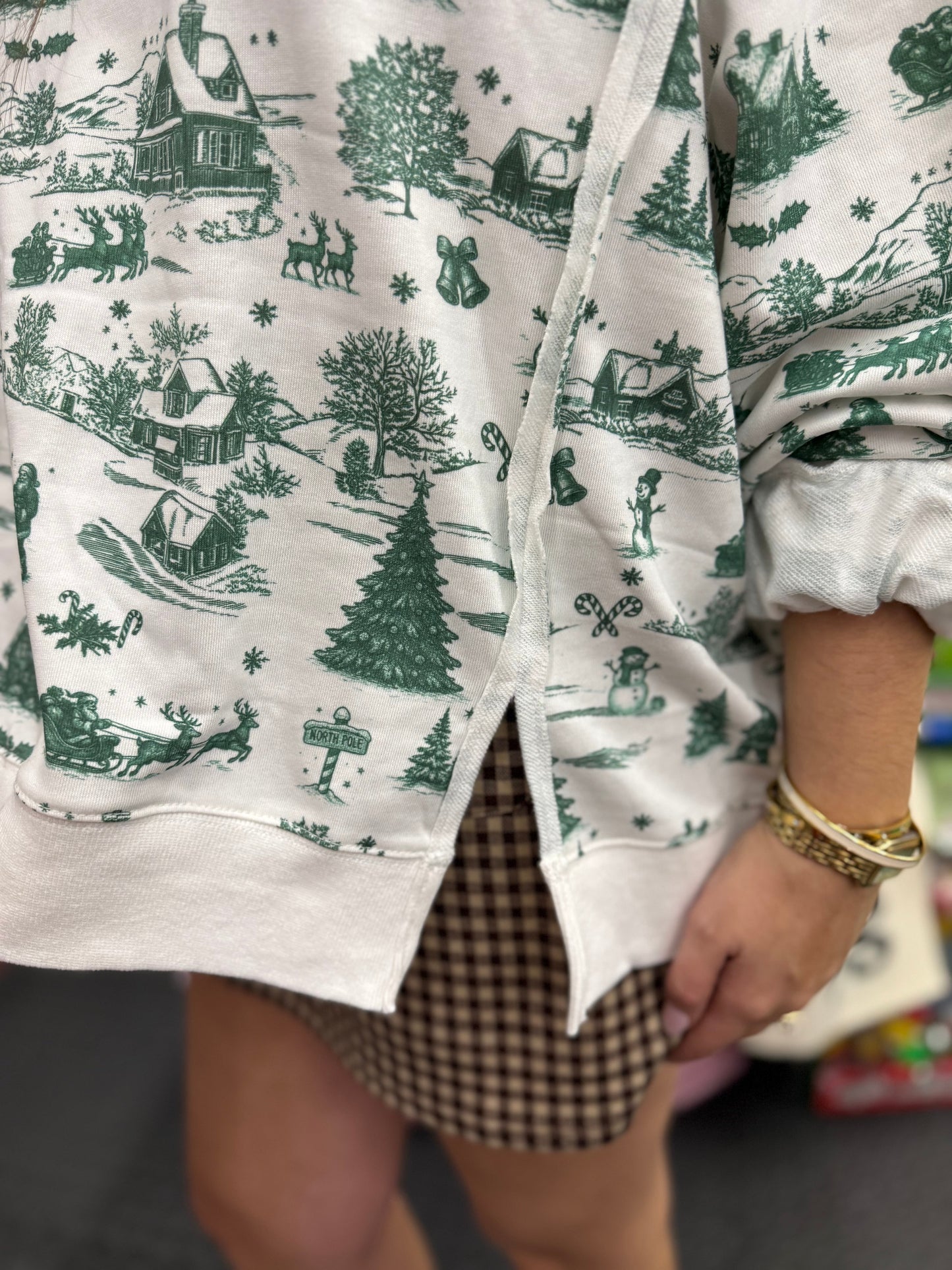 Cozy Christmas Cottage Sweater