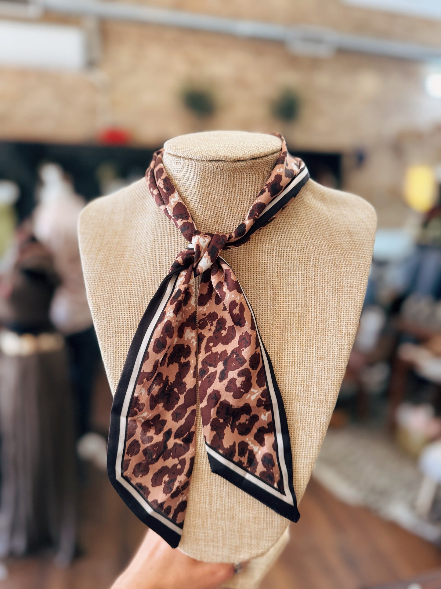 Leopard Love Satin Scarf