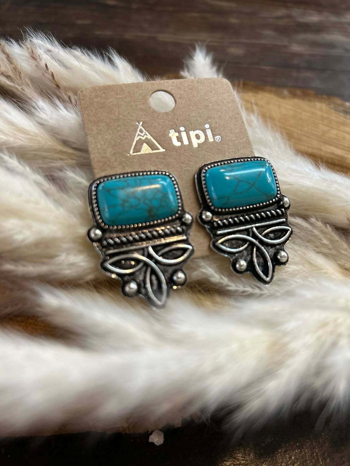 The Turquoise Boot Stitch Earrings
