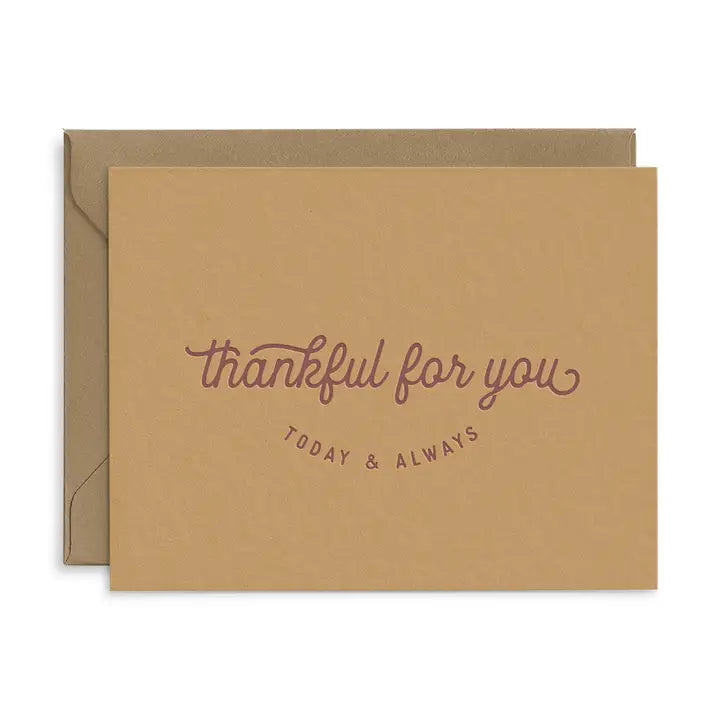 Thankful For You Greeting Card