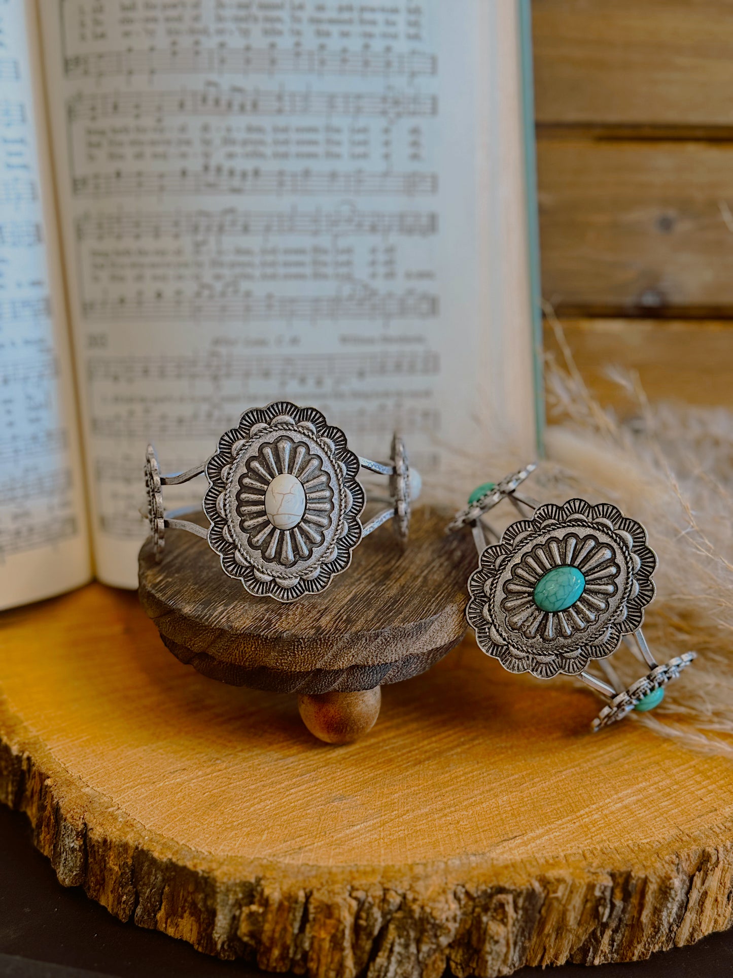 Ava Squash Blossom Cuff Bracelet