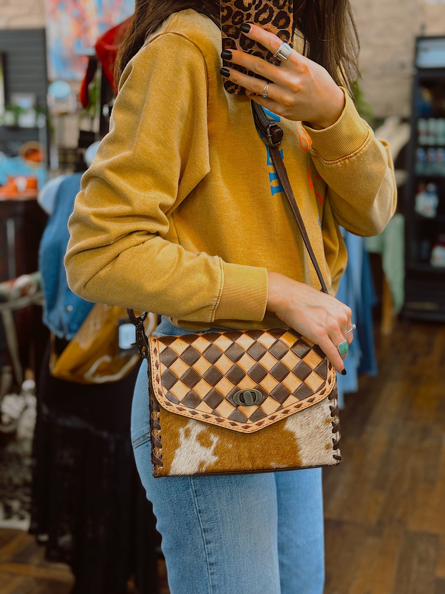 The Saddle Check Crossbody