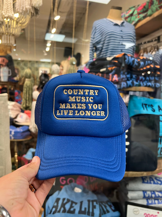 Country Music Makes You Live Longer Trucker Hat