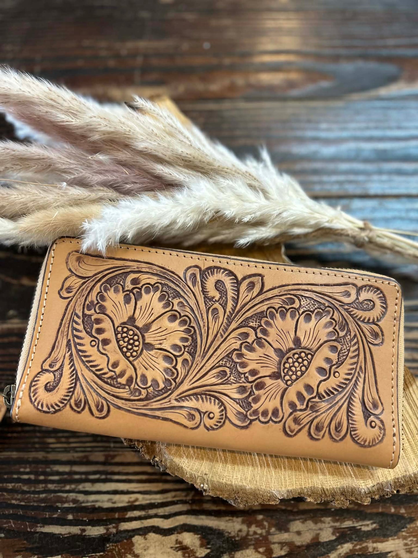 The Odessa Hand Tooled Leather Wallet