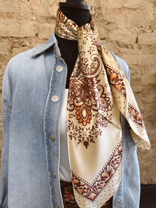 The Autumn Spice Paisley Scarf