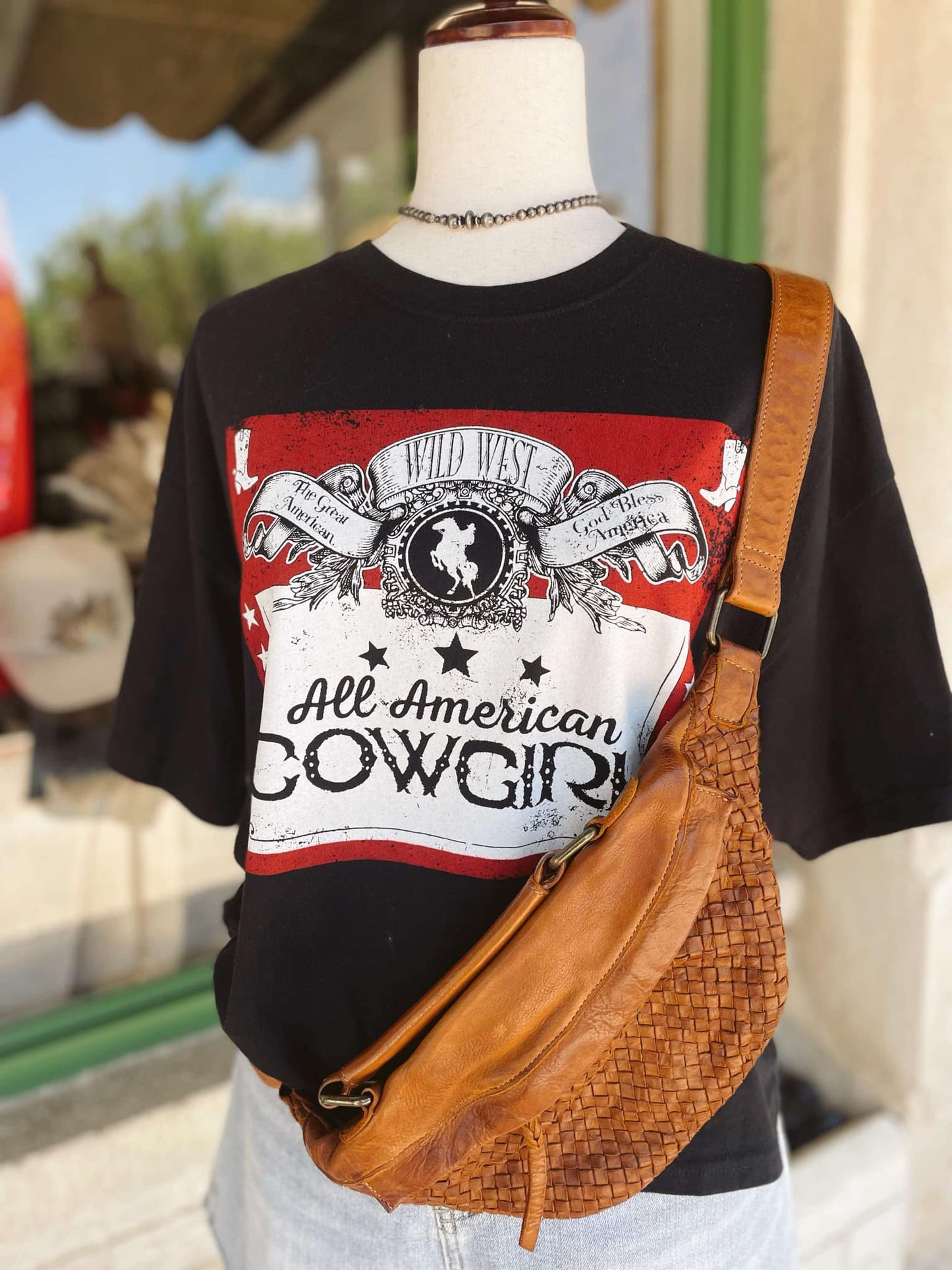 All American Cowgirl Crop Tee