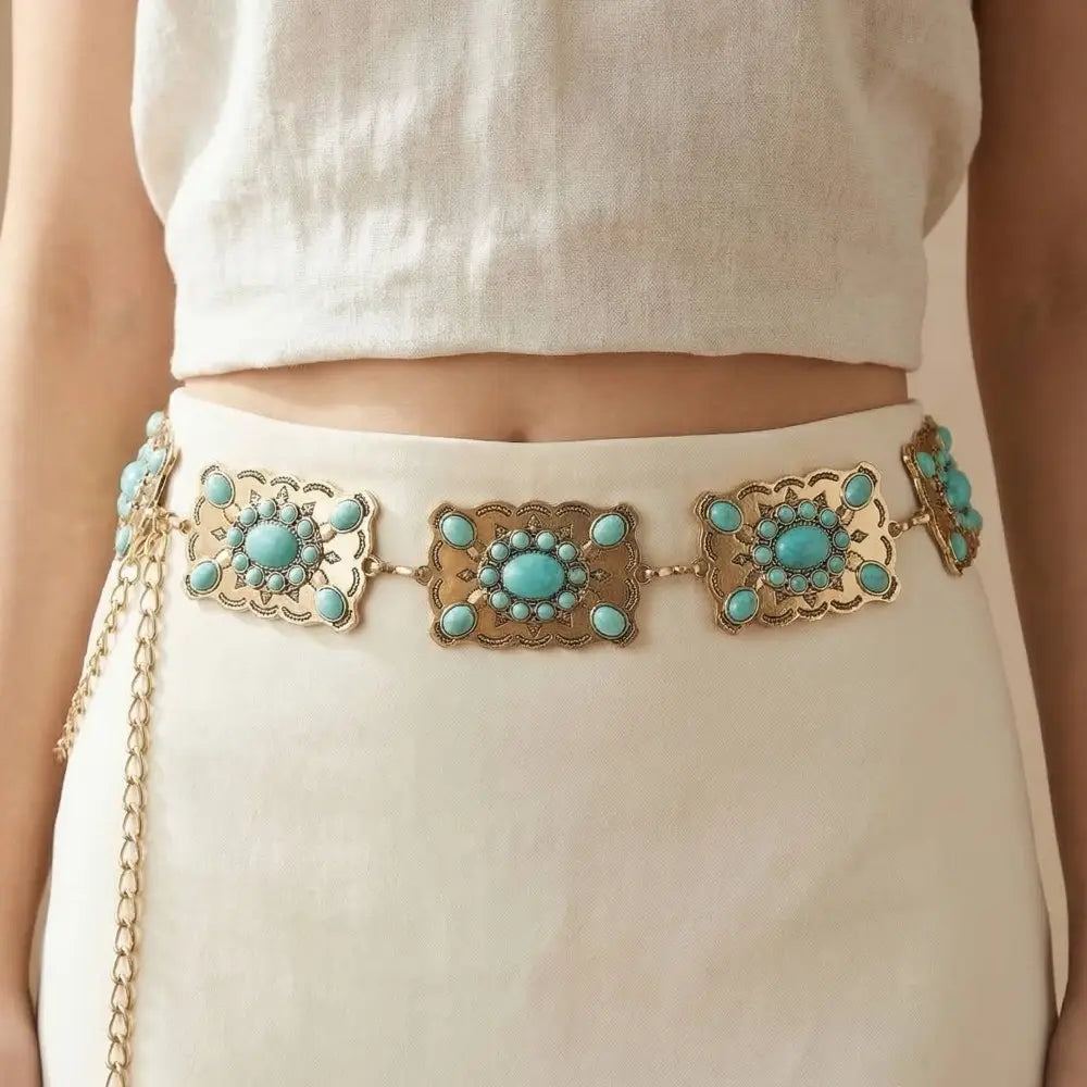 Turquoise & Tones Disc Belt