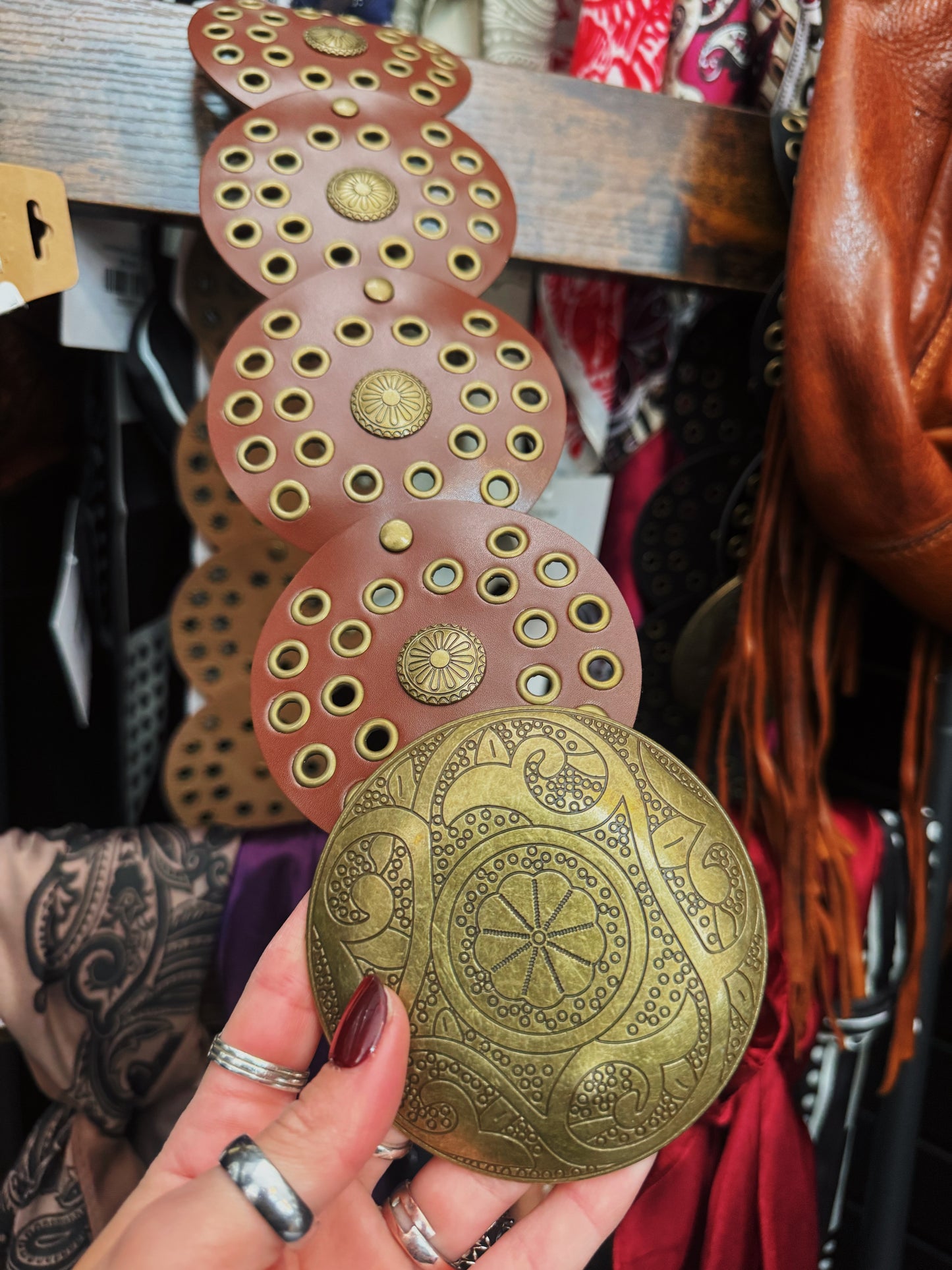 Stacked & Studded Concho Belt