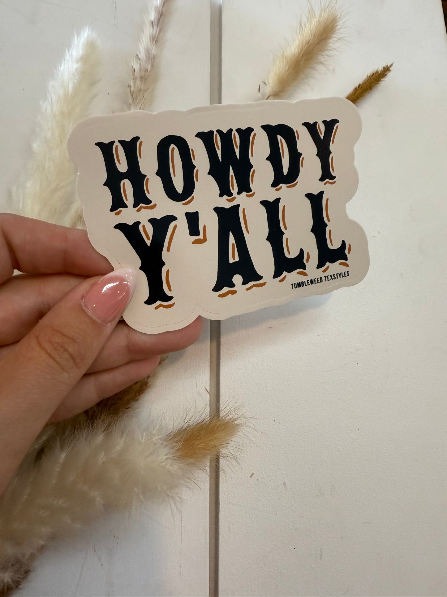 Howdy Y'all Sticker