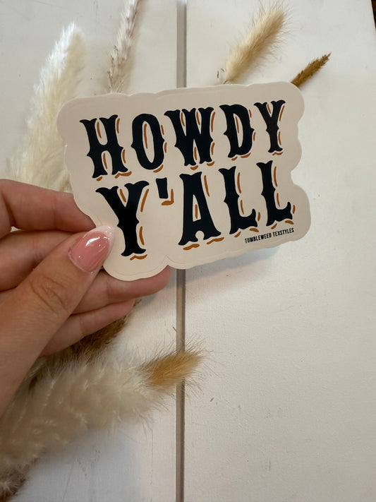 Howdy Y'all Sticker