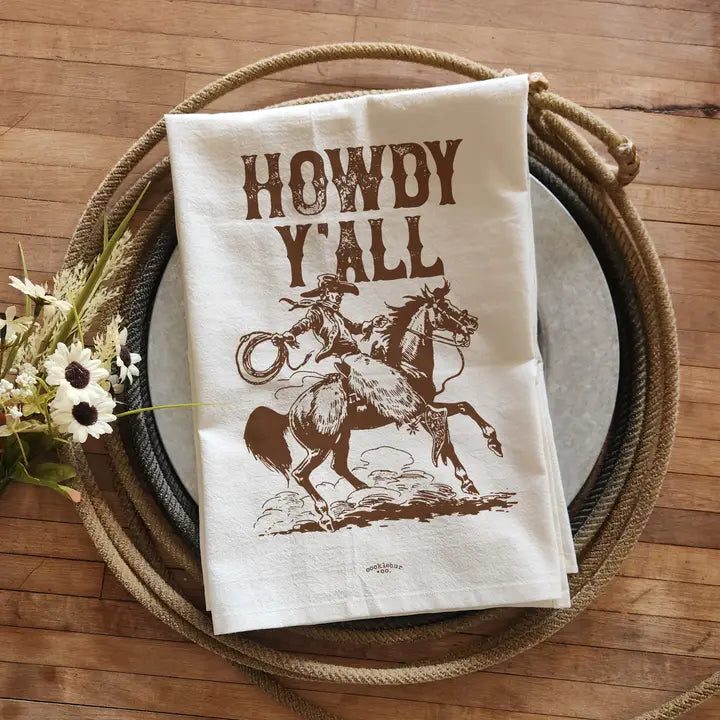 Howdy Y'all - Old Fashioned Tea Towel